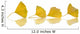 Four Yellow Ginkgo Biloba Leaves Wall Decal