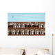 Man Swimming In Pool By Sunloungers, Aerial View Wall Mural