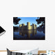 The Majestic Bodiam Castle And Its Reflection In Surrounding Moat Wall Mural