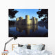The Majestic Bodiam Castle And Its Reflection In Surrounding Moat Wall Mural