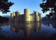 The Majestic Bodiam Castle And Its Reflection In Surrounding Moat Wall Mural