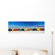 Row Of Beach Houses On Beach Wall Mural