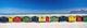 Row Of Beach Houses On Beach Wall Mural