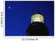 Moon Crescent Above Lighthouse At Dusk, Low Angle View, Close Up Wall Mural