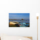View Across Water And Boats To Lindisfarne Castle On Holy Island Wall Mural