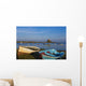 View Across Water And Boats To Lindisfarne Castle On Holy Island Wall Mural