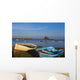 View Across Water And Boats To Lindisfarne Castle On Holy Island Wall Mural