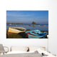 View Across Water And Boats To Lindisfarne Castle On Holy Island Wall Mural