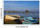 View Across Water And Boats To Lindisfarne Castle On Holy Island Wall Mural