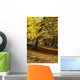 Yellow Leaves On Trees In Forest Wall Mural