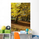 Yellow Leaves On Trees In Forest Wall Mural