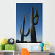 Two Saguaro Cacti In The Sonoran Desert Wall Mural