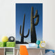 Two Saguaro Cacti In The Sonoran Desert Wall Mural
