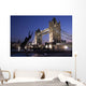 Tower Bridge At Dusk With Dolphin Statue In The Foreground Wall Mural