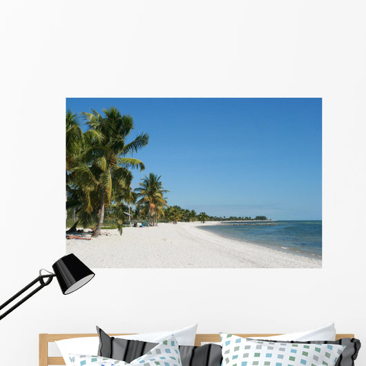 Lonely Caribbean beach, Key West, Florida Wall Mural