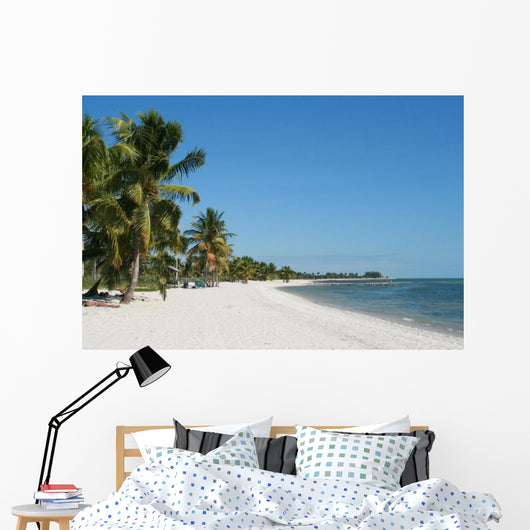 Lonely Caribbean beach, Key West, Florida Wall Mural