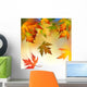 Falling Autumnal Leaves Wall Mural