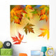 Falling Autumnal Leaves Wall Mural