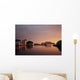 Skyline Of Town At Dusk Wall Mural
