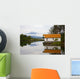 Open-Air Museum, Cottage Reflecting In Lake Wall Mural