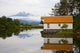 Open-Air Museum, Cottage Reflecting In Lake Wall Mural