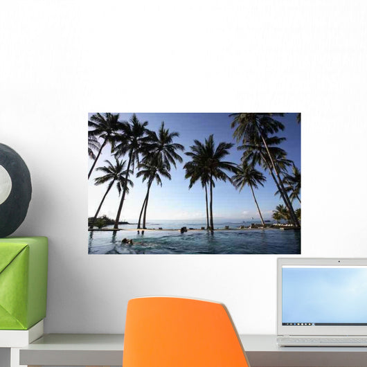 Coconut Trees Swimming Pool Wall Decal