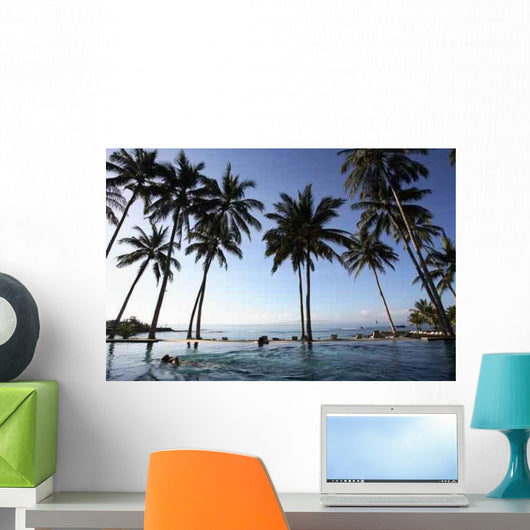Coconut Trees Swimming Pool Wall Decal