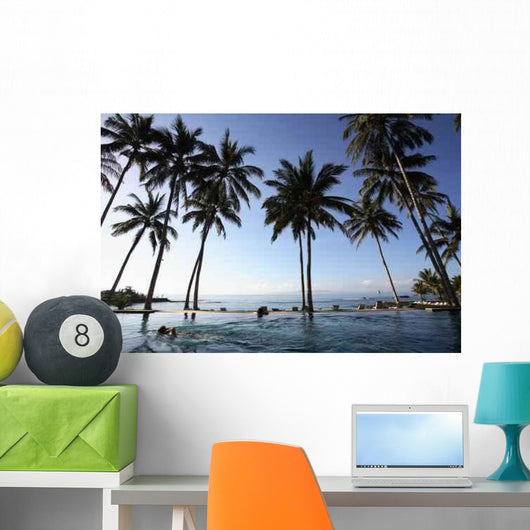 Coconut Trees Swimming Pool Wall Decal