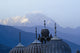 Domes Of Chitral Mosque With Trich Mir Mountain Peak In Background Wall Mural