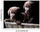 Two Chocolate Labrador Puppies in a Basket Wall Mural
