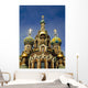 Ornate Exterior Of Church Of Spilled Blood Wall Mural