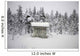 Snow Covered Cabin By Forest Wall Mural