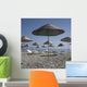 Palapas And Sun Loungers On Beach Wall Mural