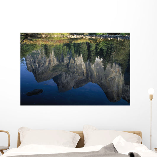 Reflections In Mered River Wall Mural