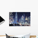 Michigan Avenue Traffic At Night With Cityscape In Background Wall Mural