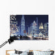 Michigan Avenue Traffic At Night With Cityscape In Background Wall Mural