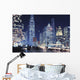 Michigan Avenue Traffic At Night With Cityscape In Background Wall Mural