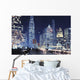 Michigan Avenue Traffic At Night With Cityscape In Background Wall Mural