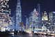Michigan Avenue Traffic At Night With Cityscape In Background Wall Mural
