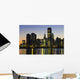 Chicago Skyline At Night Wall Mural