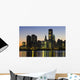 Chicago Skyline At Night Wall Mural