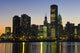 Chicago Skyline At Night Wall Mural