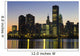 Chicago Skyline At Night Wall Mural