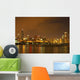 Chicago Skyline At Night Wall Mural