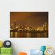 Chicago Skyline At Night Wall Mural