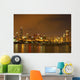 Chicago Skyline At Night Wall Mural