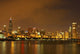 Chicago Skyline At Night Wall Mural