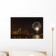 Fireworks Against Chicago Skyline At Night Wall Mural