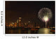 Fireworks Against Chicago Skyline At Night Wall Mural