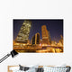 Skyscrapers Along Chicago River At Night Wall Mural
